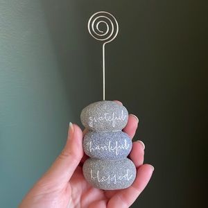 Stone photo holder